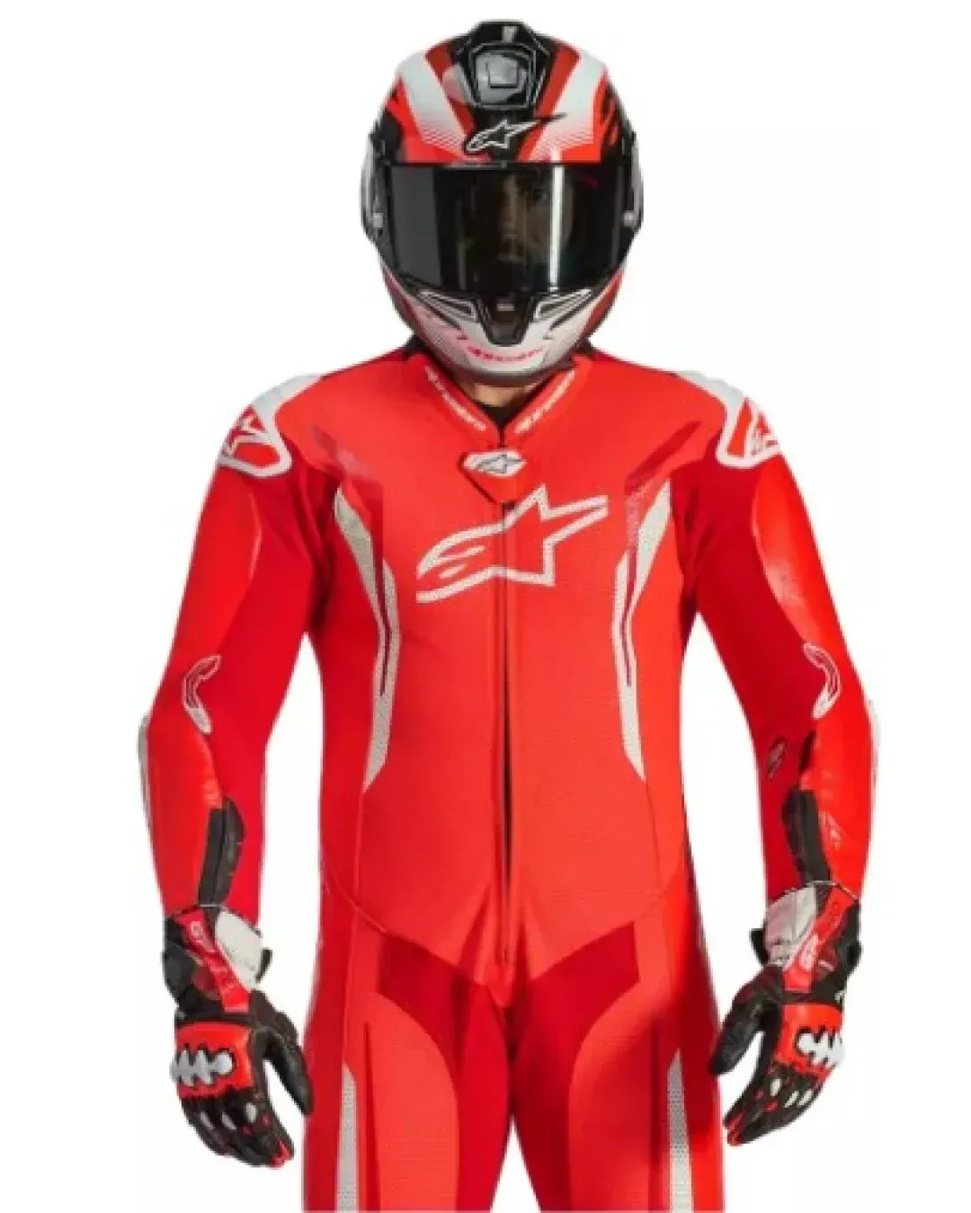 Кожен екип ALPINESTARS GP TECH V5 FLUO RED/WHITE