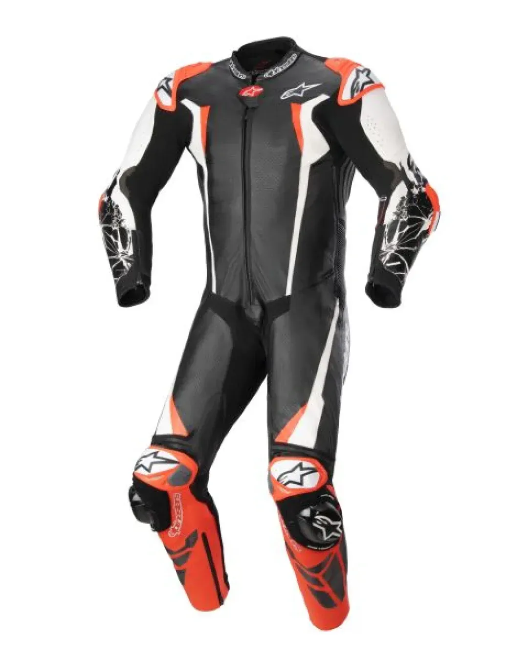Кожен екип ALPINESTARS RACING ABSOLUTE V2 BLACK/FLUO RED/WHITE