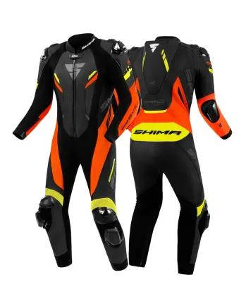 Кожен екип SHIMA HYPER-RS BLACK/FLUO RED
