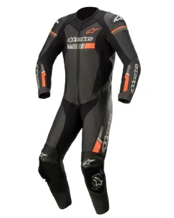 Кожен мото екип ALPINESTARS GP FORCE CHASER V2 1PC BLACK/FLUO RED