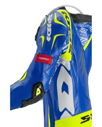 Кожен мото екип с гърбица SPIDI TRACK REPLICA EVO BLUE/YELLOW
