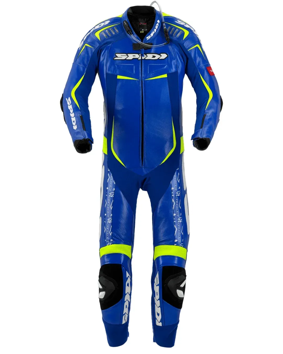 Кожен мото екип с гърбица SPIDI TRACK REPLICA EVO BLUE/YELLOW