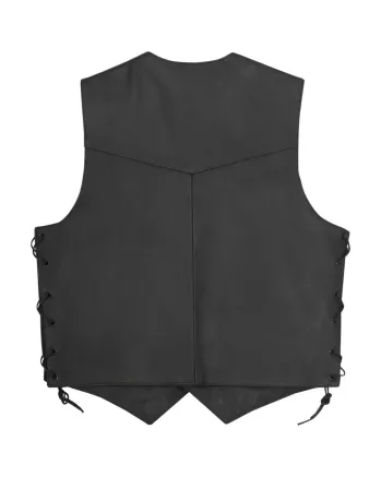 Кожен мото елек A-PRO WILD BLACK