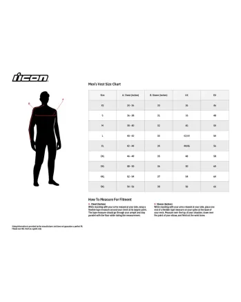 Кожен мото елек ICON VEST RED D3O