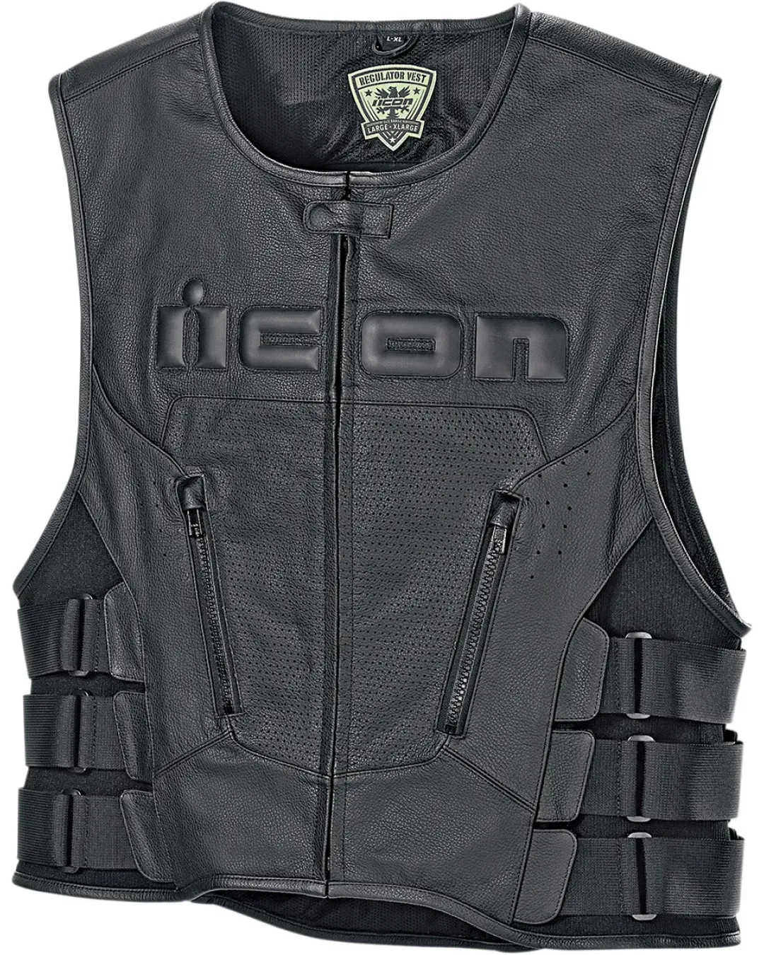 Кожен мото елек ICON VEST RED D3O