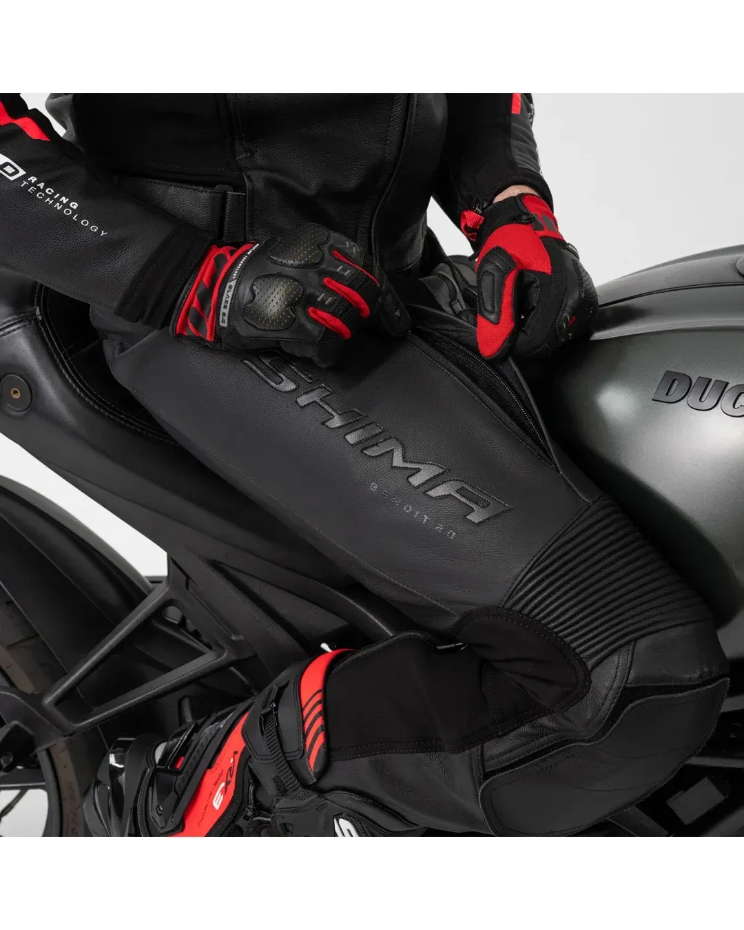 Кожен мото панталон SHIMA BANDIT 2.0 MEN PNT BLK