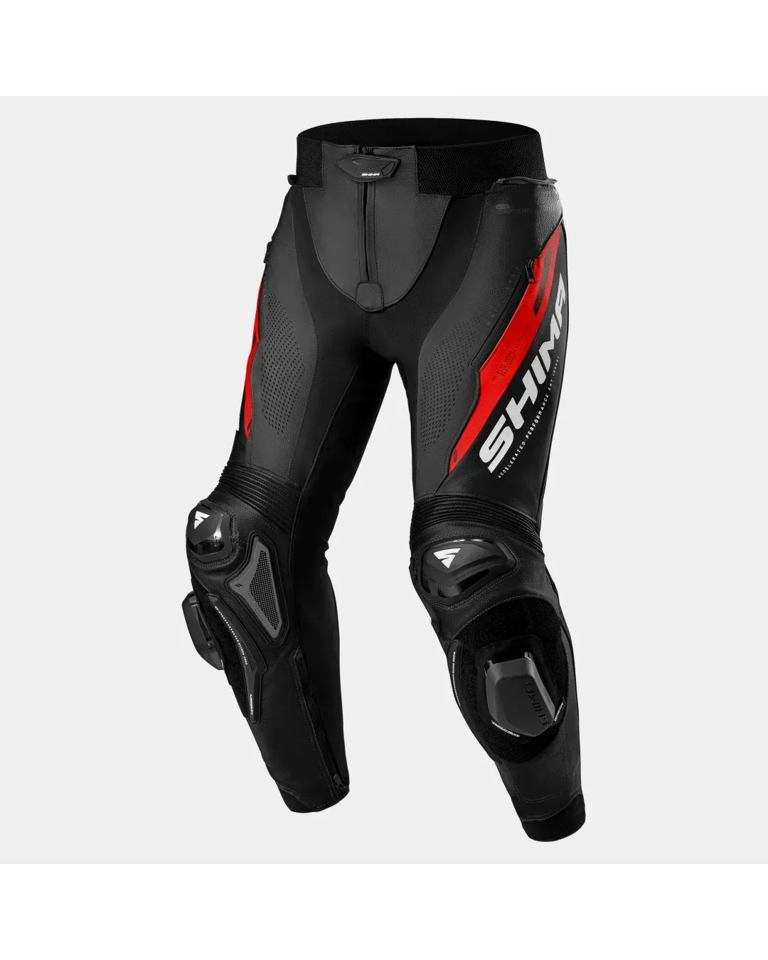 Кожен мото панталон SHIMA MISSION ST BLACK/RED