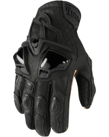 Кожени мото ръкавици ICON HYPERSPORT SHORT - BLACK