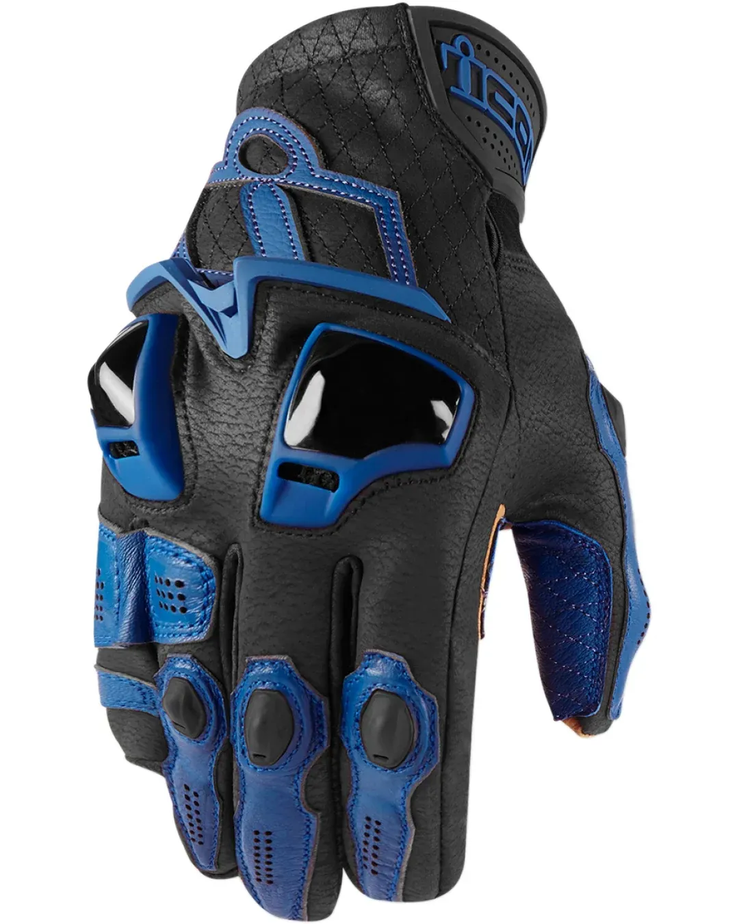 Кожени мото ръкавици ICON HYPERSPORT SHORT - BLUE