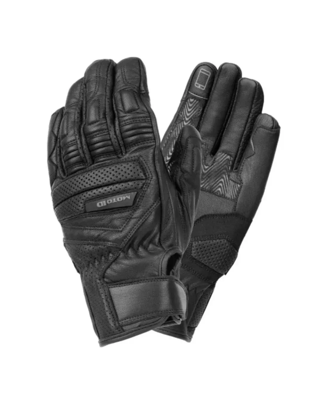 Кожени мото ръкавици MOTO ID ALPHA BLACK