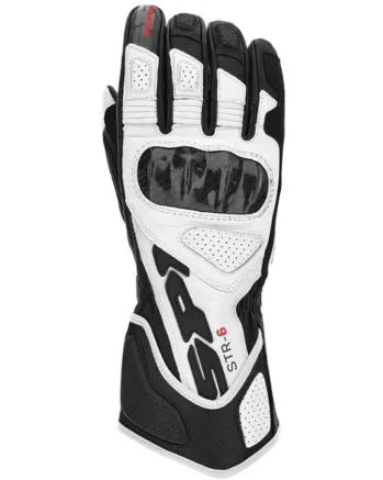 Кожени мото ръкавици SPIDI STR-6 Black/White