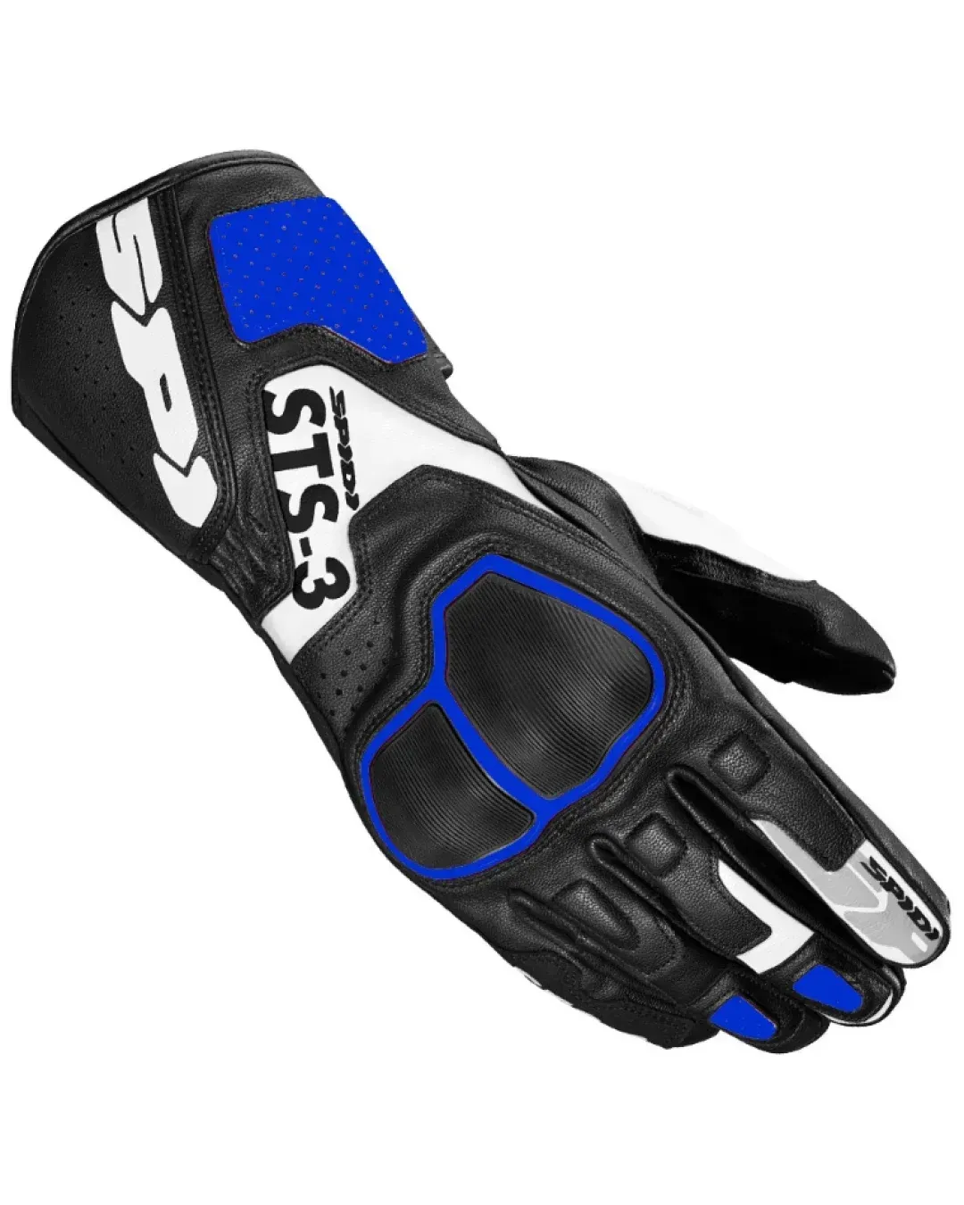Кожени мото ръкавици SPIDI STS-3 Black/Blue