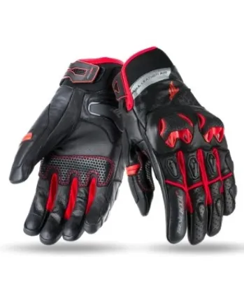 Кожени ръкавици 70 DEGREES SUMMER NAKED BLACK/RED