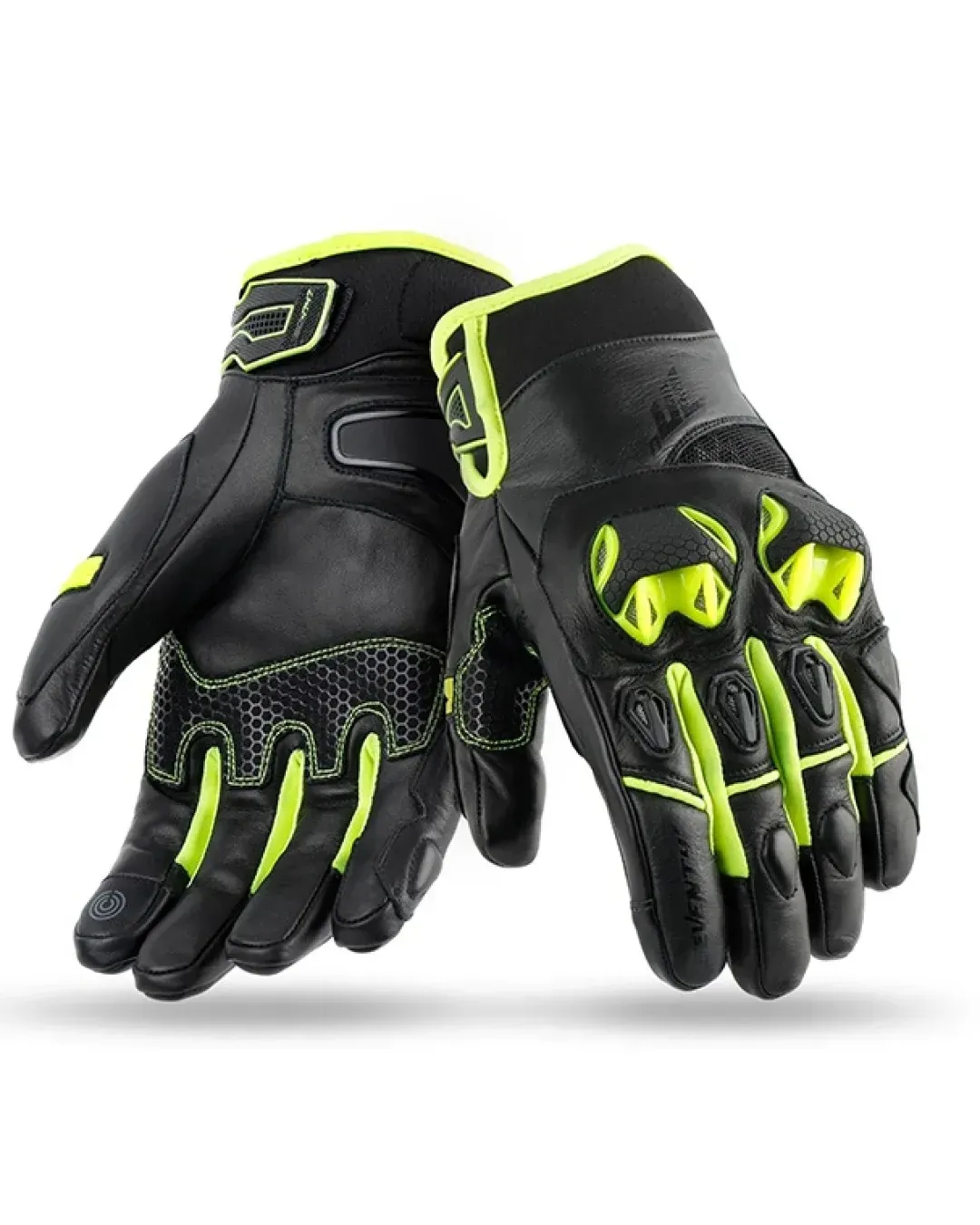 Кожени ръкавици 70 DEGREES WINTER URBAN BLACK/YELLOW