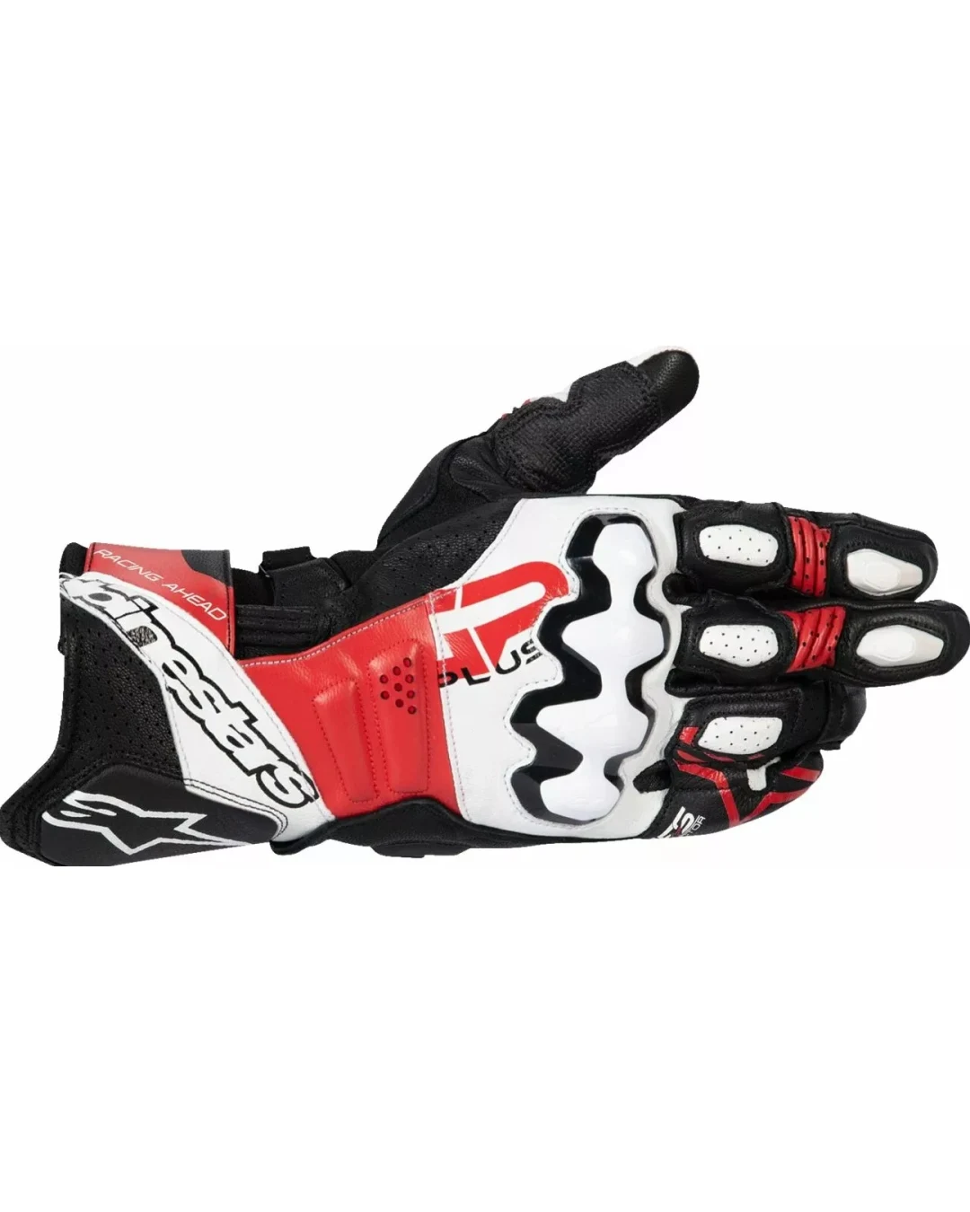 Кожени ръкавици ALPINESTARS GP+ R V3 LTHR BK/WT/BRT RD