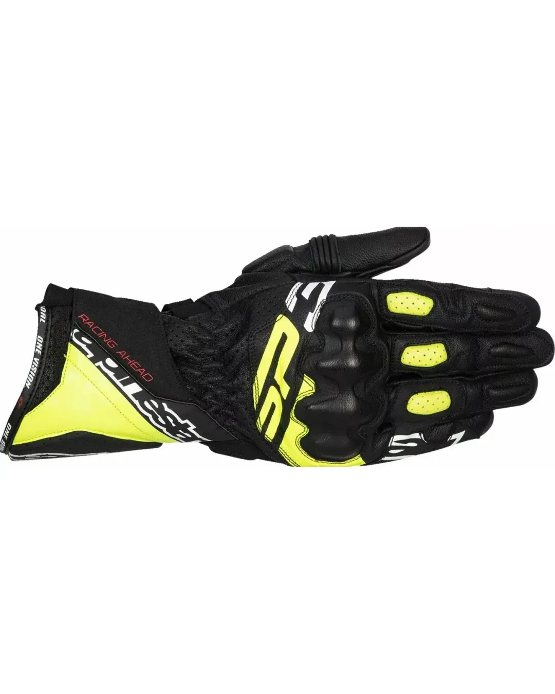 КОЖЕНИ РЪКАВИЦИ ALPINESTARS SP-3 BLK/FLUO YEL/WHT