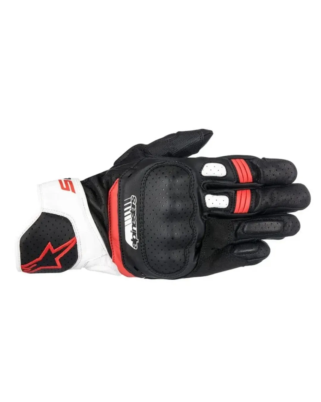 Кожени ръкавици ALPINESTARS SP-5 BLACK/WHITE/RED