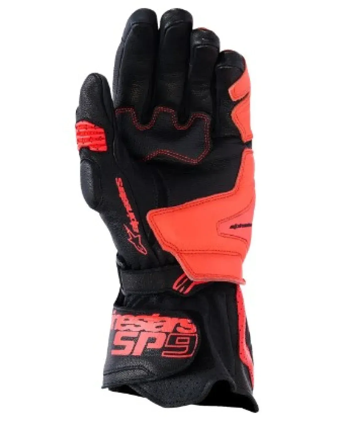 Кожени ръкавици ALPINESTARS SP-9 BLACK/RED FLUO