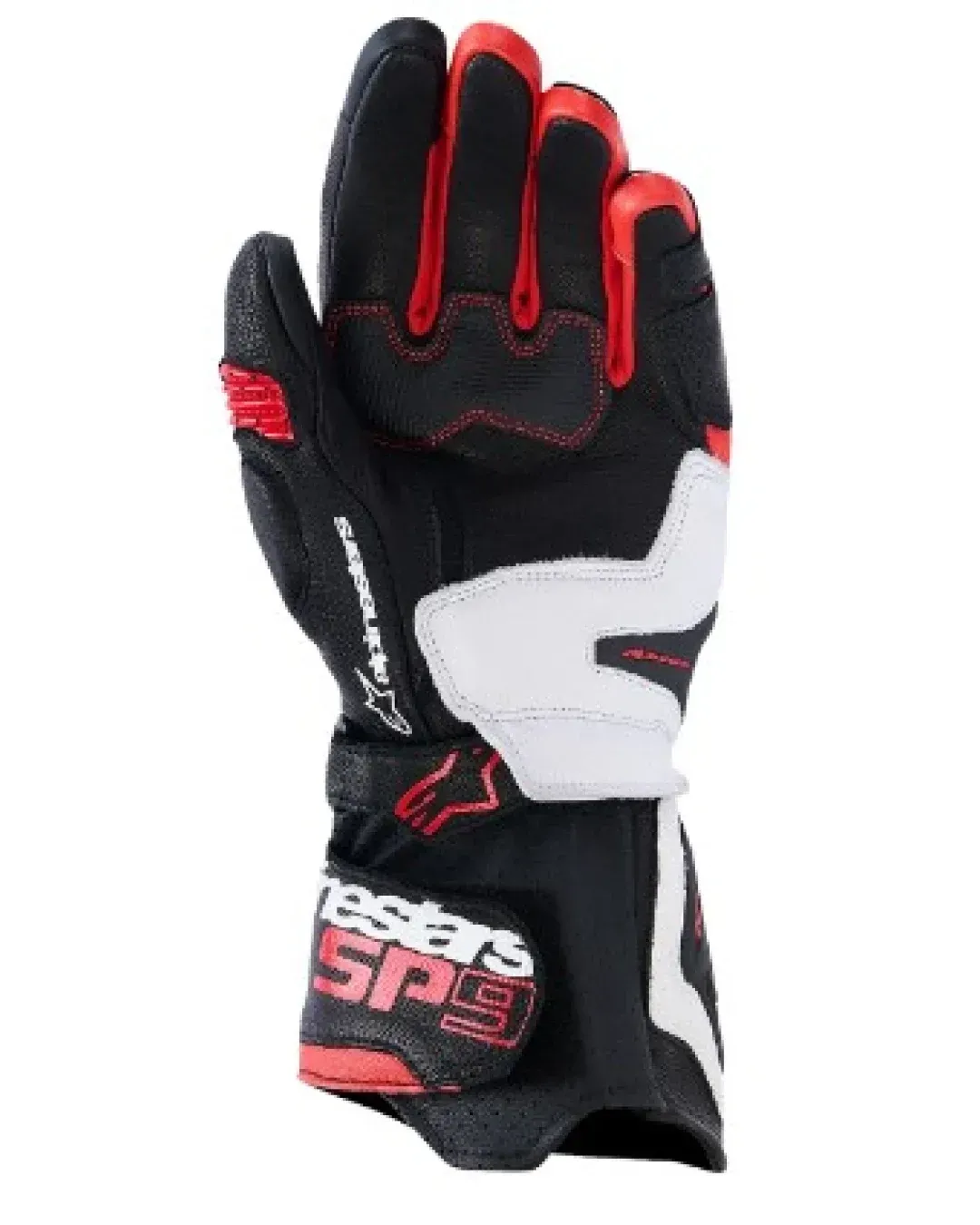 Кожени ръкавици ALPINESTARS SP-9 BLACK/WHITE/RED