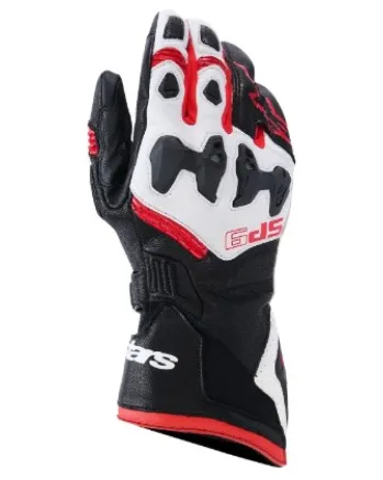 Кожени ръкавици ALPINESTARS SP-9 BLACK/WHITE/RED