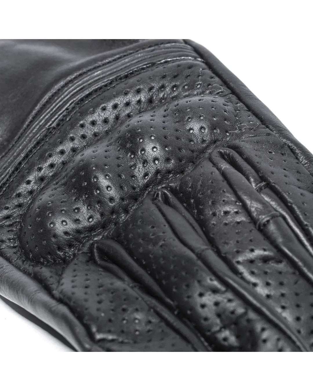 Кожени ръкавици BLACK BIKE BOBBER PERFORATED