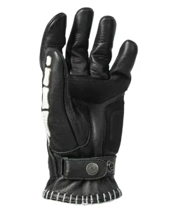 Кожени ръкавици JOHN DOE SKELETOR LEATHER BLACK/WHITE