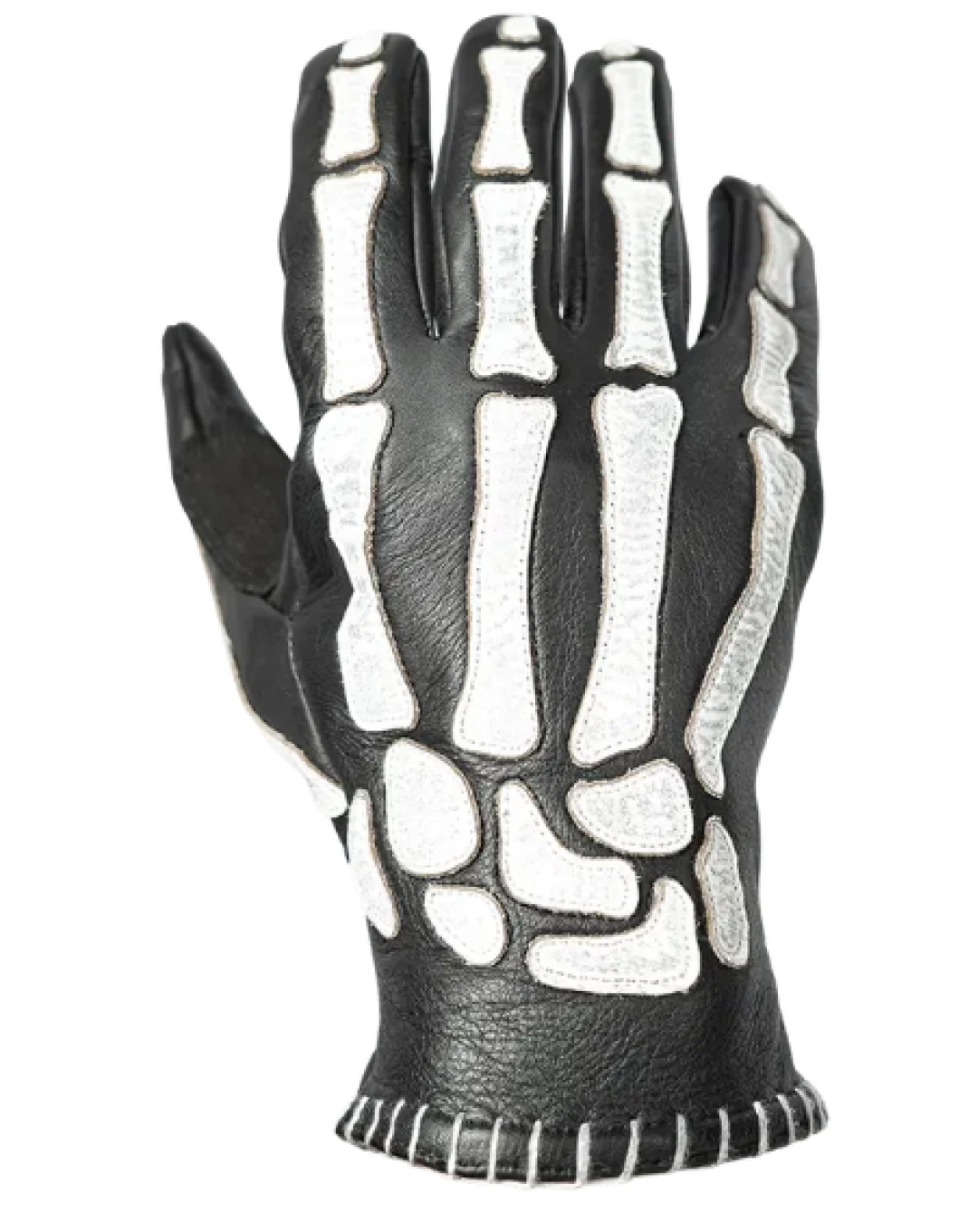 Кожени ръкавици JOHN DOE SKELETOR LEATHER BLACK/WHITE