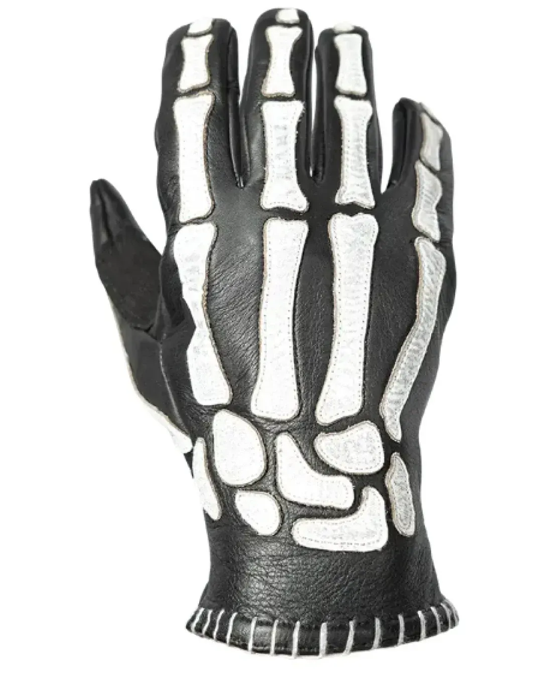 Кожени ръкавици JOHN DOE SKELETOR LEATHER BLACK/WHITE
