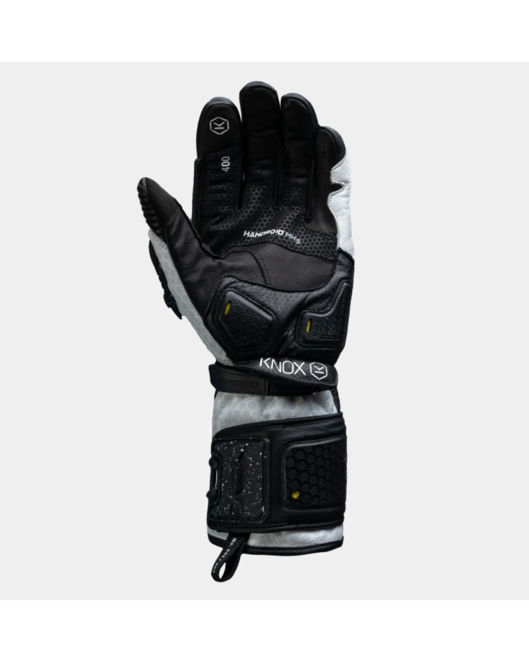 Кожени ръкавици KNOX Handroid Mk5 BLACK/WHITE LIMITED