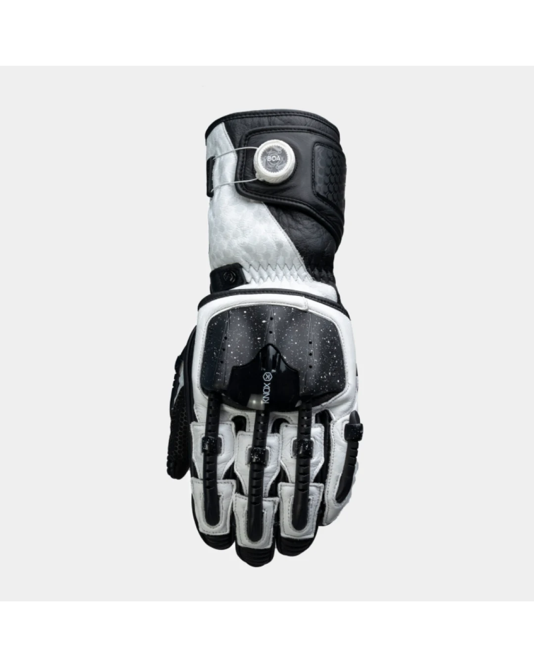 Кожени ръкавици KNOX Handroid Mk5 BLACK/WHITE LIMITED