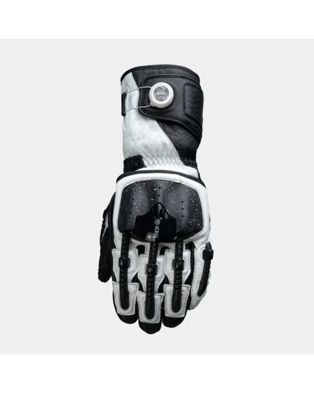 Кожени ръкавици KNOX Handroid Mk5 BLACK/WHITE LIMITED