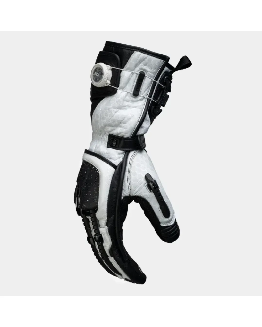 Кожени ръкавици KNOX Handroid Mk5 BLACK/WHITE LIMITED