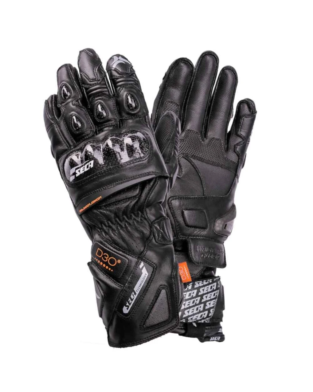 Кожени ръкавици SECA TRACKDAY BLACK