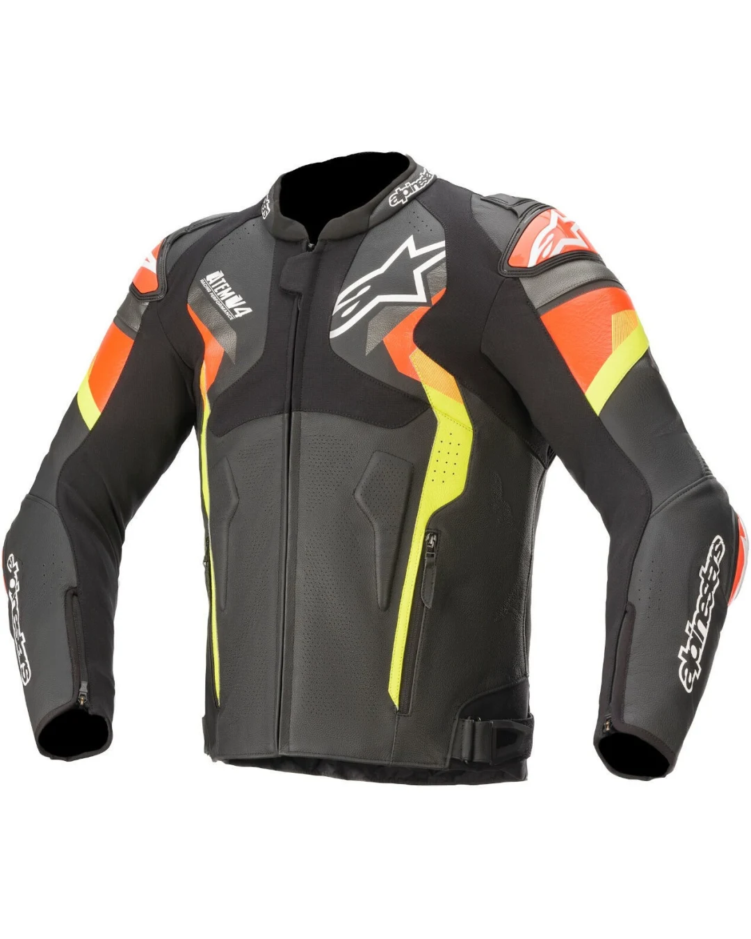Кожено мото яке ALPINESTARS ATEM V4 BLACK/RED/YELLOW
