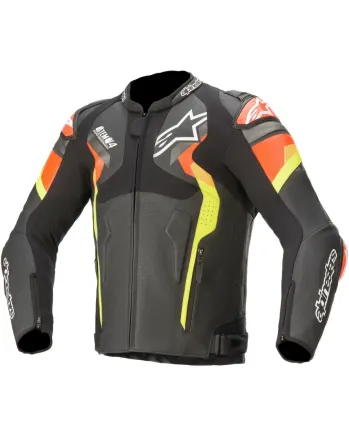 Кожено мото яке ALPINESTARS ATEM V4 BLACK/RED/YELLOW