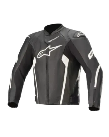 Кожено мото яке ALPINESTARS FASTER V2 AIRFLOW BLACK/WHITE