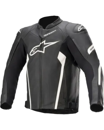 Кожено мото яке ALPINESTARS FASTER V2 BLACK/WHITE