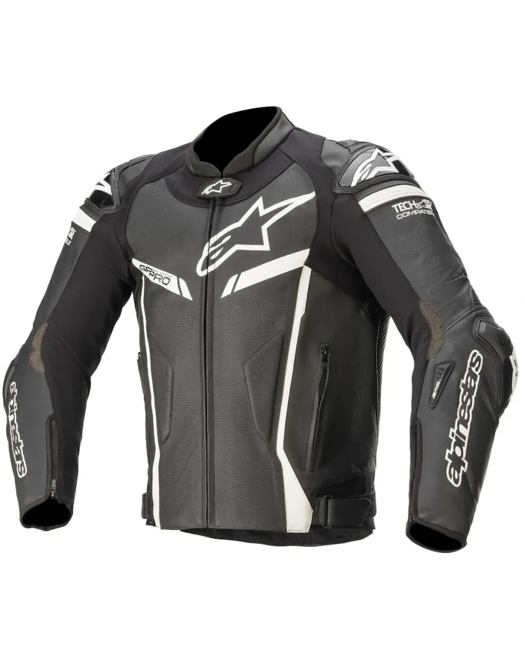 Кожено мото яке ALPINESTARS GP PRO V2 TECH-AIR BLACK/WHITE