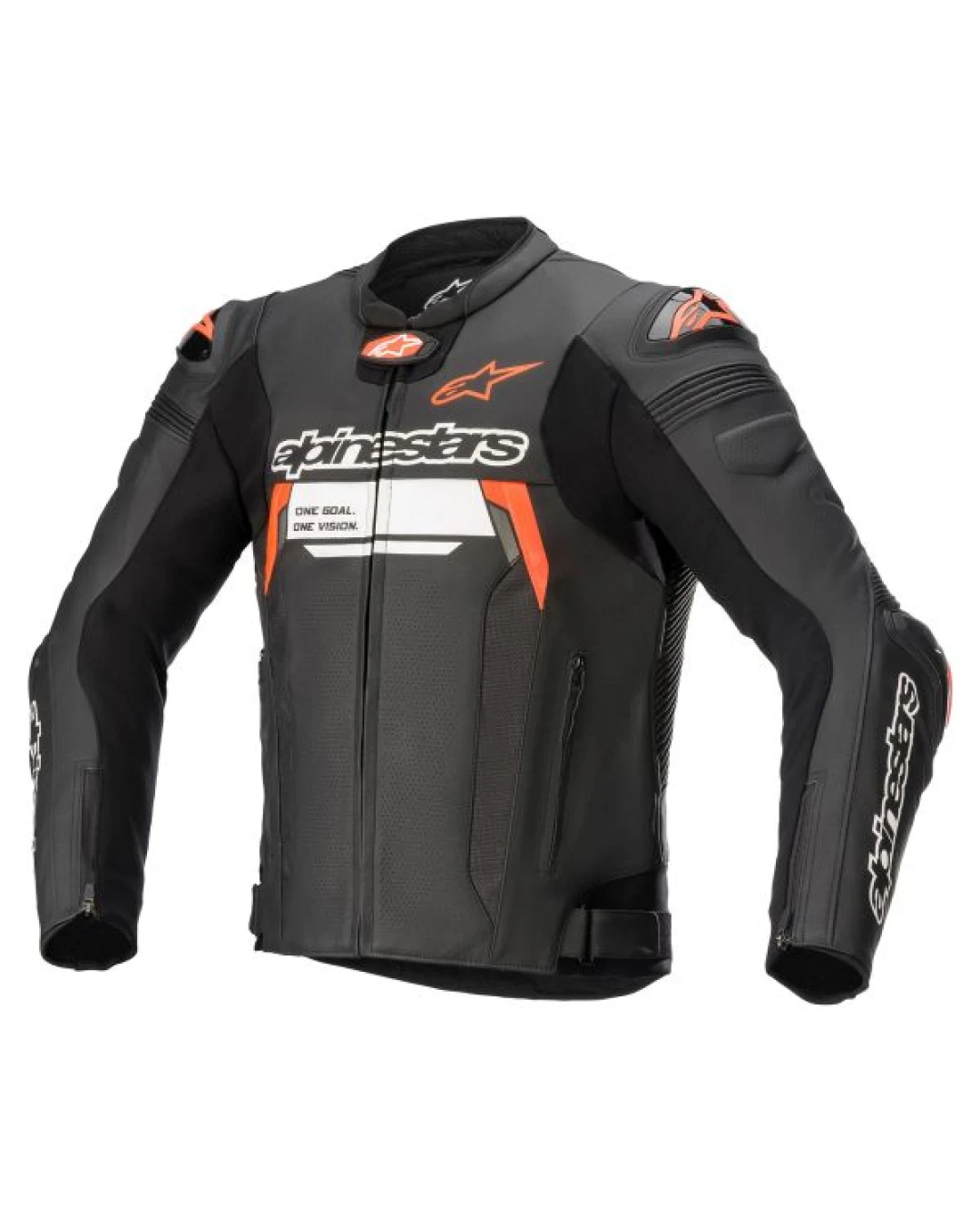Кожено мото яке ALPINESTARS MISSILE V2 IGNITION BLACK/FLUO RED