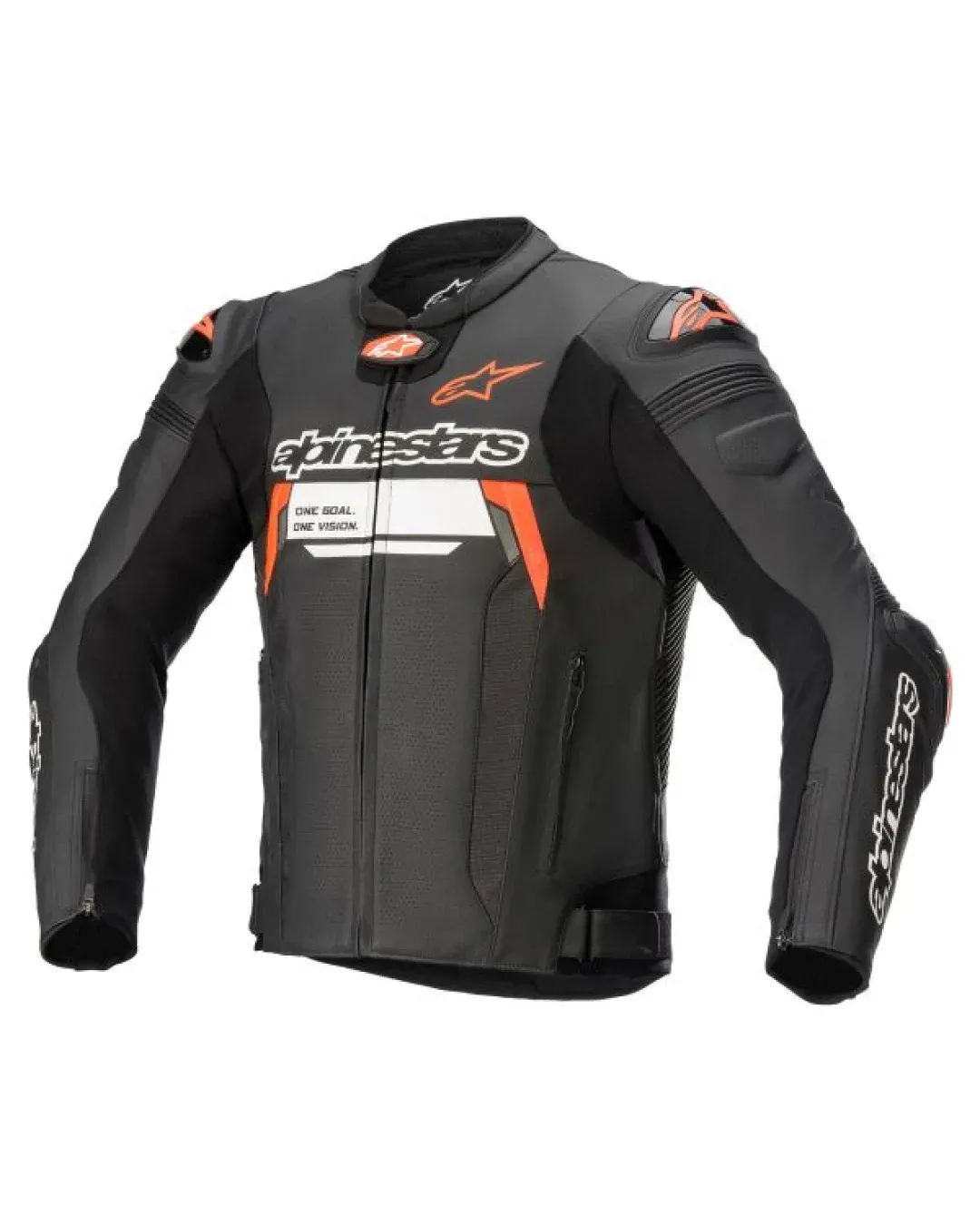 Кожено мото яке ALPINESTARS MISSILE V2 IGNITION BLACK/FLUO RED