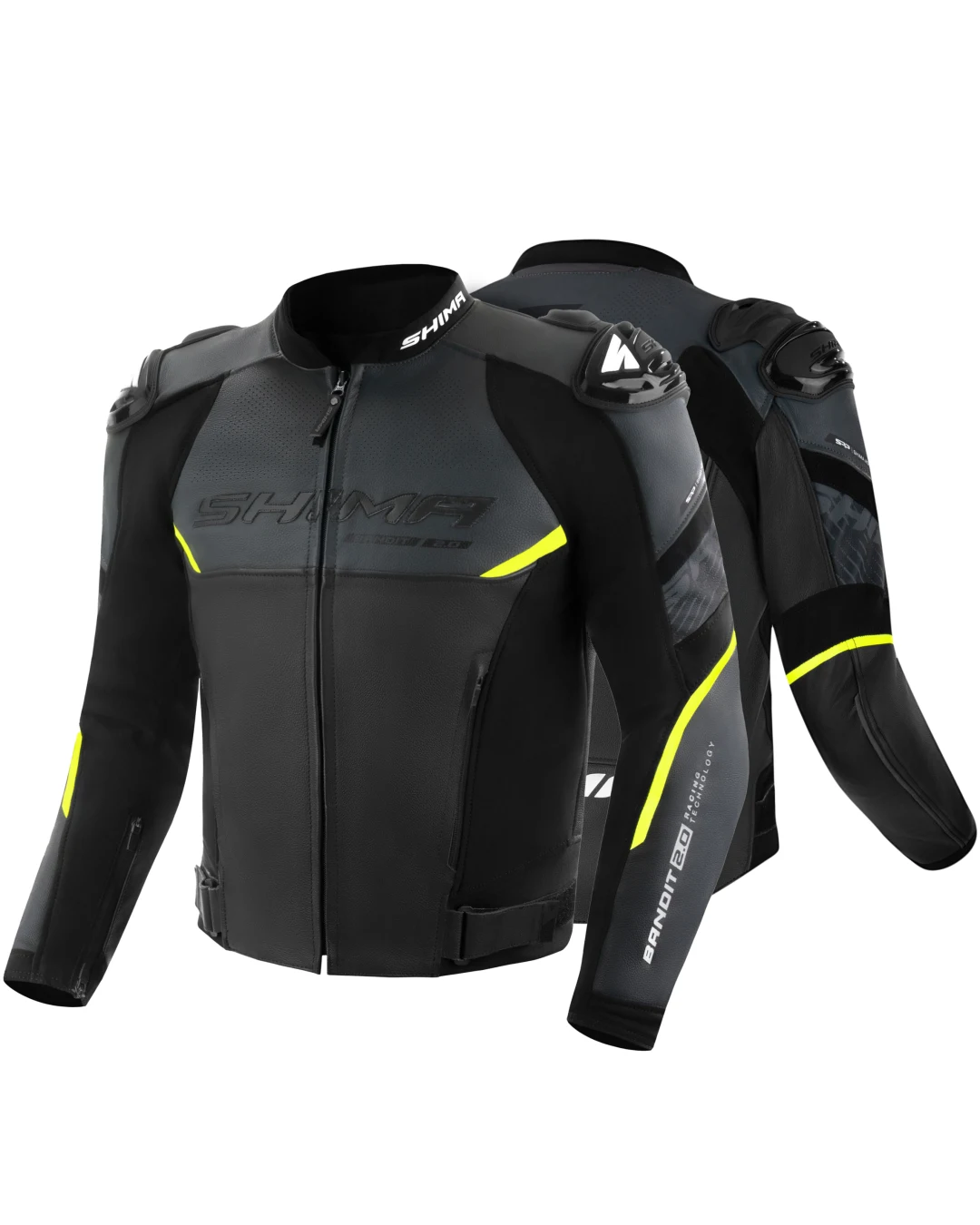 Кожено мото яке SHIMA BANDIT 2.0 FLUO