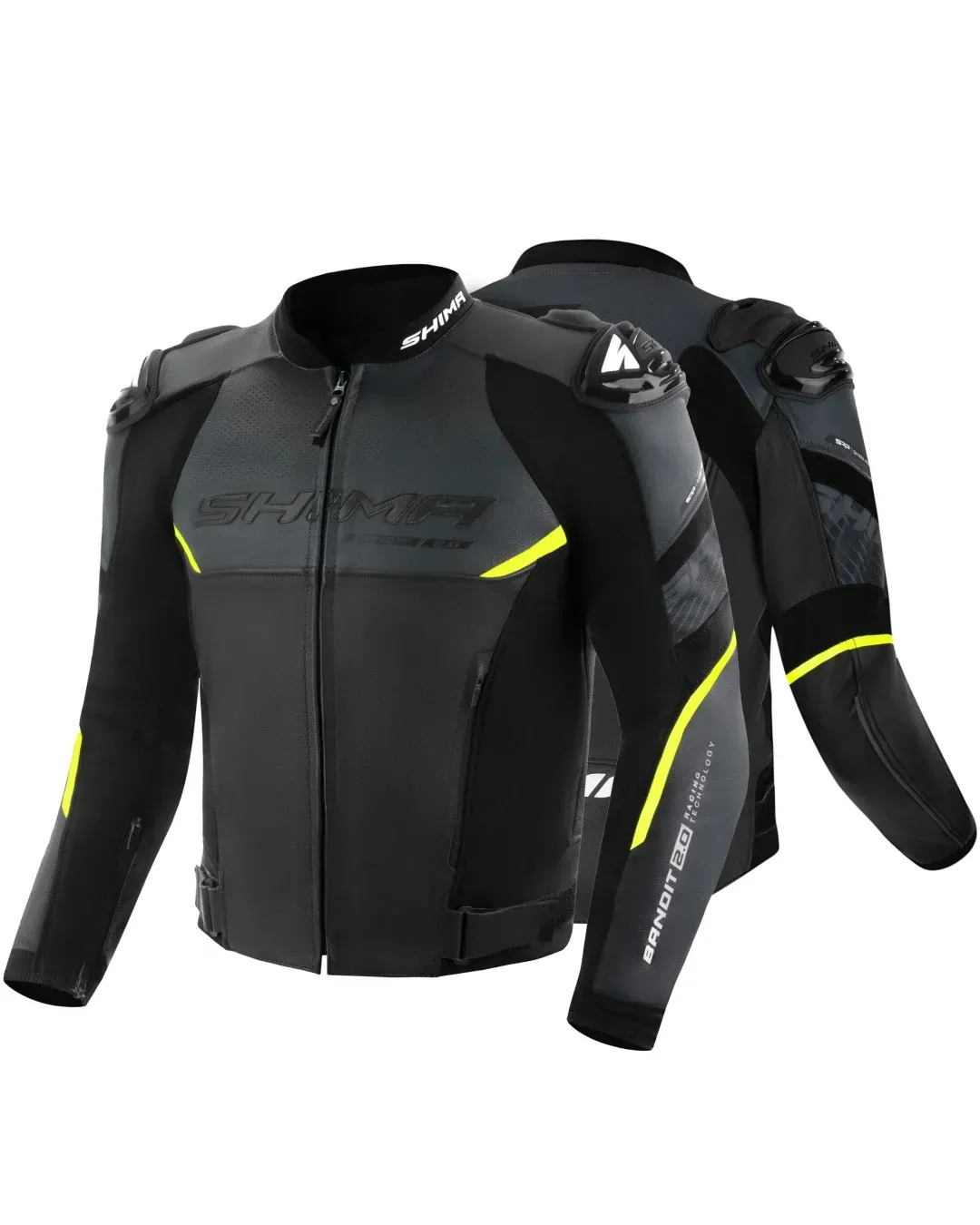 Кожено мото яке SHIMA BANDIT 2.0 FLUO