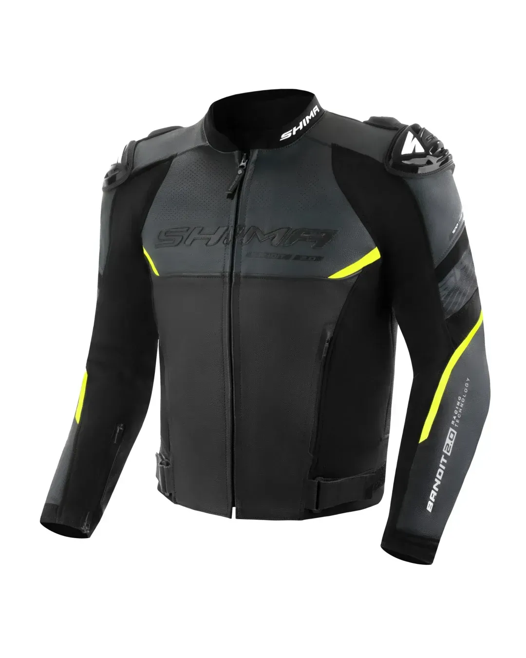 Кожено мото яке SHIMA BANDIT 2.0 FLUO