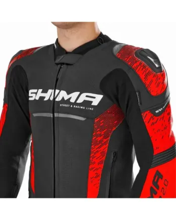 Кожено мото яке SHIMA STR 2.0 BRIGHT RED