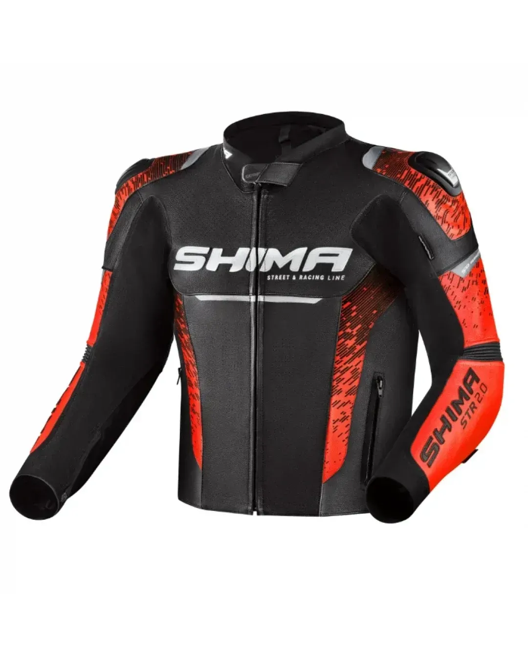 Кожено мото яке SHIMA STR 2.0 BRIGHT RED