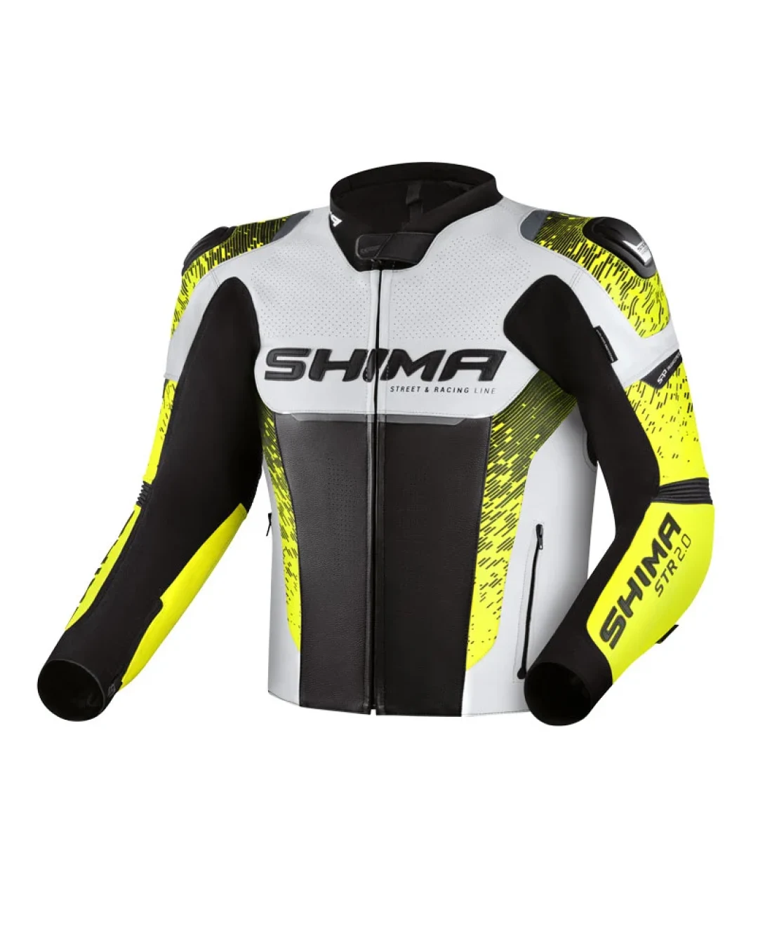 Кожено мото яке SHIMA STR 2.0 FLUO