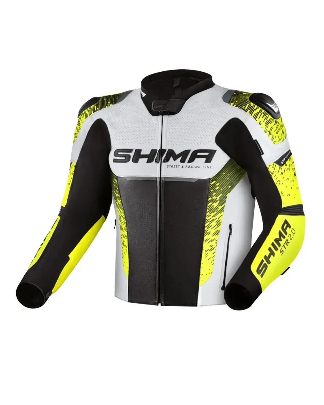 Кожено мото яке SHIMA STR 2.0 FLUO