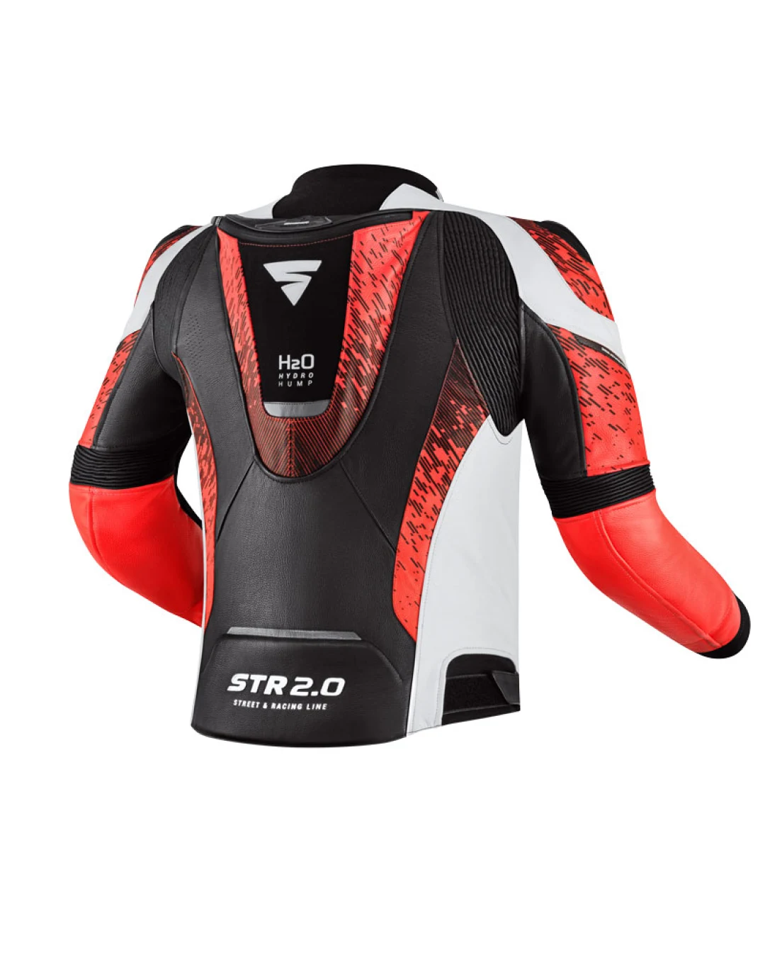 Кожено мото яке SHIMA STR 2.0 RED FLUO