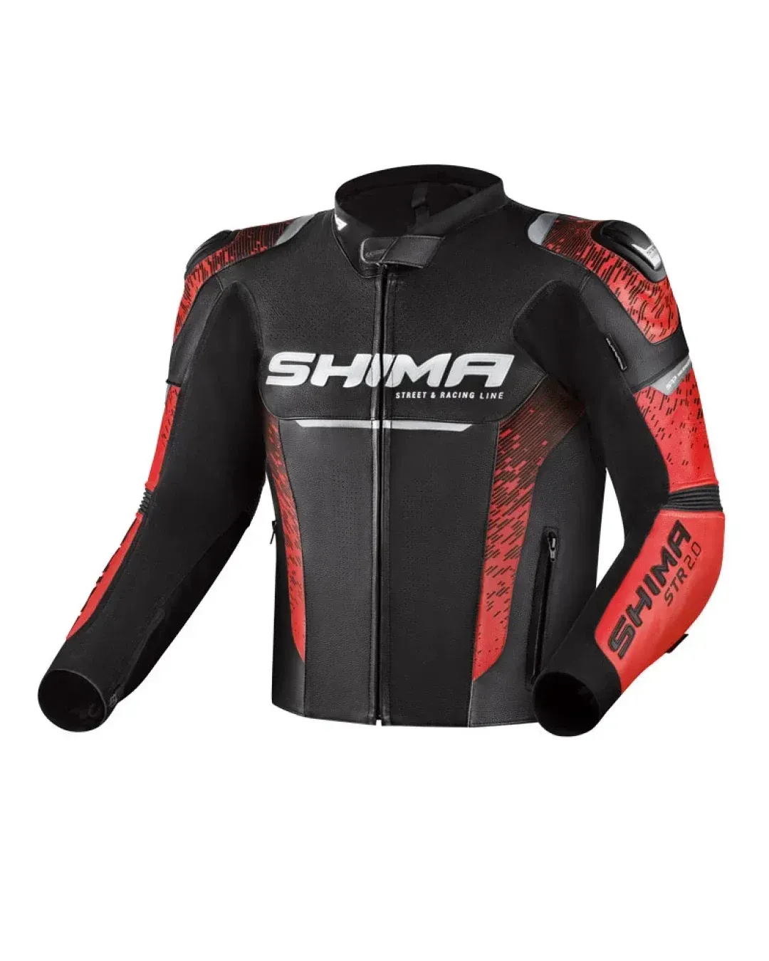 Кожено мото яке SHIMA STR 2.0 RED