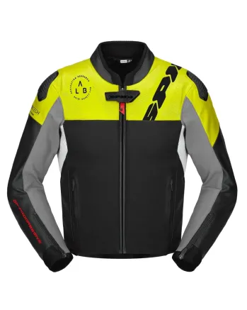 Кожено мото яке SPIDI DP PROGRESSIVE HYBRID PERFORATED Black/Fluo